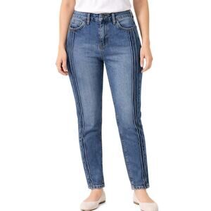 BDG Blue Mom Jeans High Waist Straight Leg Denim Size 25